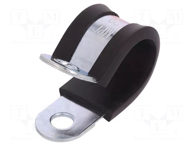 Fixing clamp; ØBundle : 20mm; W: 20mm; steel; Cover material: EPDM MPC INDUSTRIES MPC-LKD12020