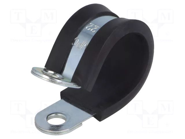 Fixing clamp; ØBundle : 22mm; W: 15mm; steel; Cover material: EPDM MPC INDUSTRIES MPC-LKD12215