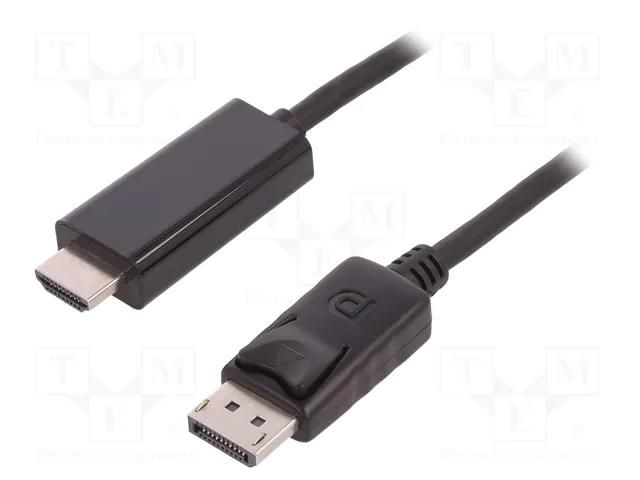Cable; DisplayPort plug,HDMI plug; DisplayPort 1.2; 2m; black QOLTEC QOLTEC-50441