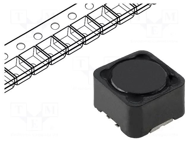 Inductor: wire; SMD; 180uH; 1.55A; 290mΩ; ±20%; 12x12x8mm; -40÷85°C FERROCORE DE1207-180