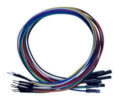 JUMPER WIRES, MULTI-COLORED, 10CM, 24AWG TW-MF-10C