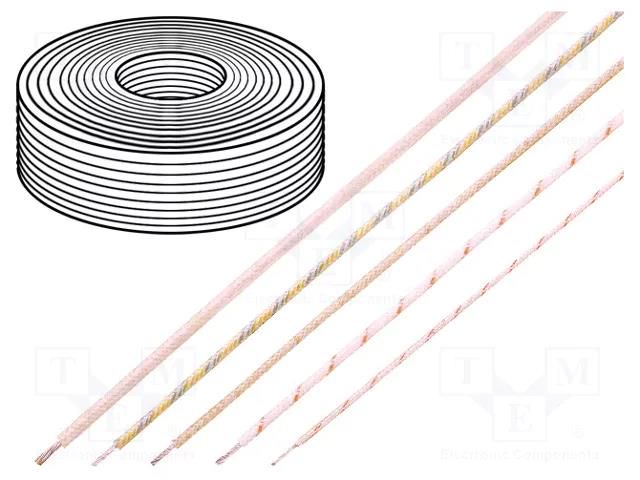 Wire; HELUTHERM® 400; 1x1mm2; stranded; nickel; fiberglass; beige HELUKABEL HTERM1X1