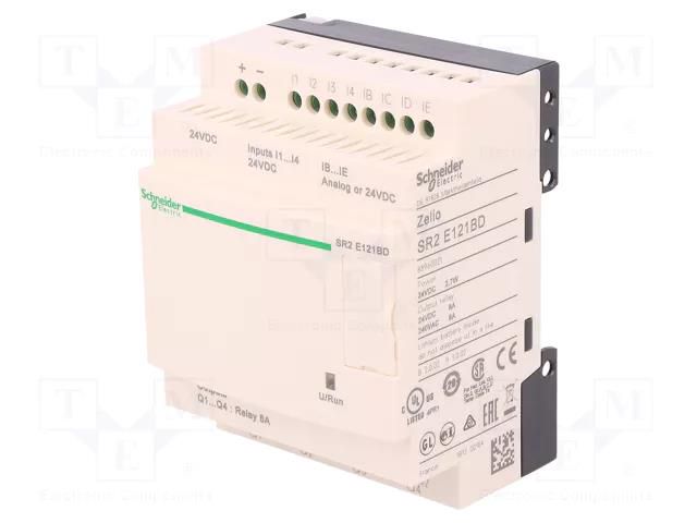 Programmable relay; IN: 8; Analog in: 4; OUT: 4; Zelio Logic; IP20 SCHNEIDER ELECTRIC SR2E121BD