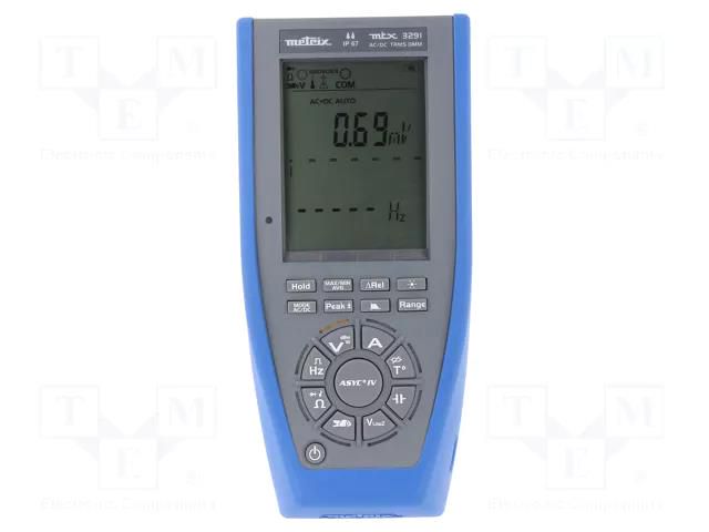 Digital multimeter; USB; LCD; (60000); Bargraph: 61segm; 5x/s; IP67 METRIX MTX3291