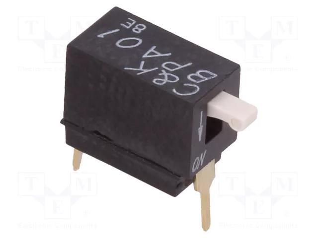 Switch: DIP-SWITCH; Poles number: 1; OFF-ON; 0.025A/24VDC; Pos: 2 C&K BPA01B