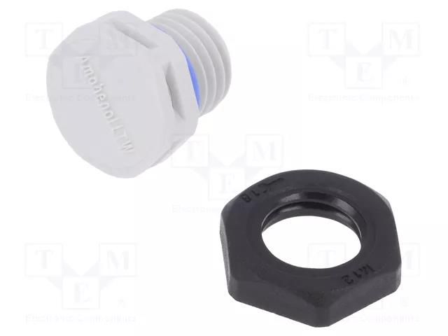 Pressure compensation device; IP68; -40÷125°C; Thread: M12 AMPHENOL VENT-PS1YGY-N8001