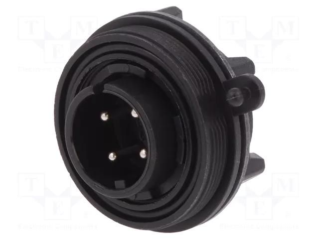 Connector: circular; socket; male; PIN: 4; 10A; 250V; IP68; UL94V-0 BULGIN PX0747/P