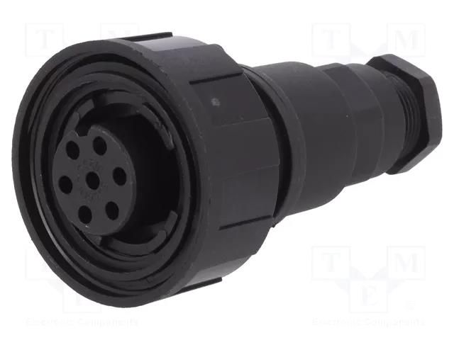 Connector: circular; plug; female; PIN: 7; 5A; 250V; IP68; UL94V-0 BULGIN PX0745/S