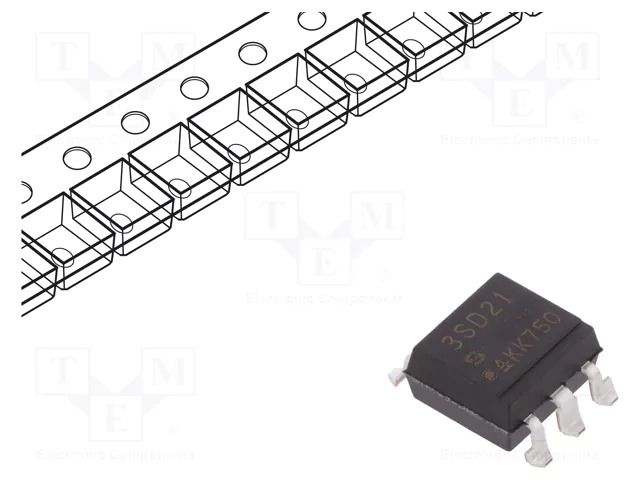 Optotriac; 5kV; zero voltage crossing driver; Gull wing 6; Ch: 1 SHARP PC3SD21YXPKH