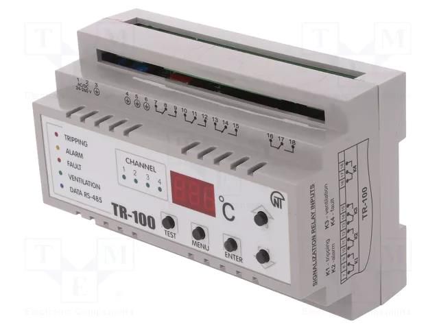 Regulator; temperature; 24÷260VAC; 24÷260VDC; 139x63x90mm; IN: 4 NOVATEK ELECTRO TR-100