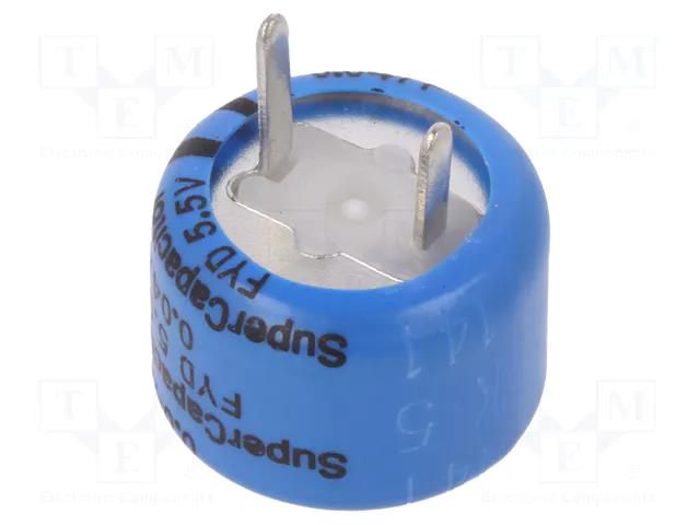 Supercapacitor; THT; 0.047F; 5.5VDC; -20÷80%; Pitch: 5.08mm; 220Ω KEMET FYD0H473ZF