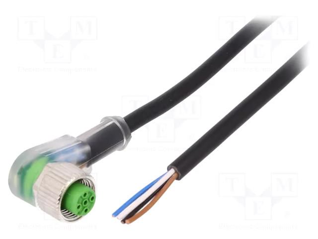 Cable: for sensors/automation; M12; PIN: 4; angled; 3m; plug; 4A MURR ELEKTRONIK 7000-12421-6140300