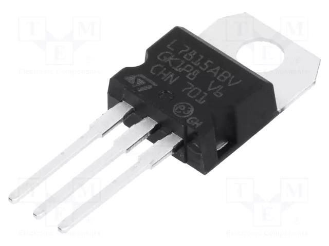 IC: voltage regulator; linear,fixed; 15V; 1.5A; TO220AB; THT; L78 STMicroelectronics L7815ABV