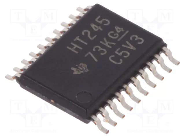 IC: digital; bus transceiver; Ch: 8; SMD; TSSOP20; OUT: 3-state; HCT TEXAS INSTRUMENTS SN74HCT245PW