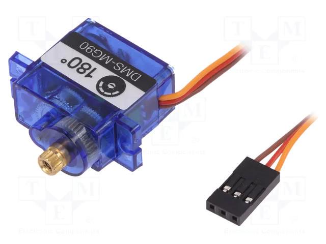 Motor: servo; 4.8÷6VDC; micro; analogue; 22.3x11.8x26.3mm; metal DFROBOT DF-SER0039