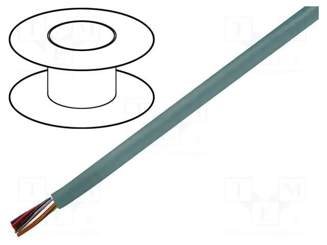 Wire; LiYY; 3x0.5mm2; unshielded; 300V; Cu; stranded; grey; Class: 5 TECHNOKABEL LIYY/3X0.50