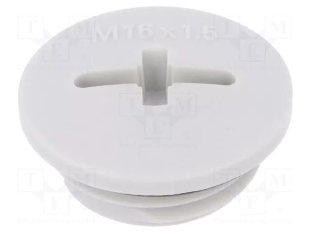 Stopper; M16; 1.5; IP68; polyamide; light grey; SKINDICHT®; 7mm LAPP BLK-GL-M16+O-R7035