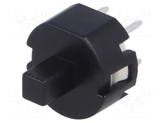 Switch: keypad; Pos: 2; SPST-NO; 0.01A/32VDC; black; THT; 1.3N; round C&K D6L90F1LFS