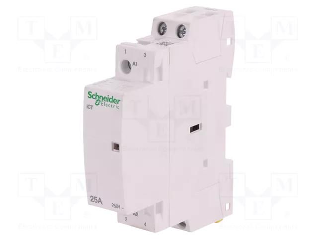 Contactor: 2-pole installation; 25A; 24VAC; NO x2; IP20; ICT; 500V SCHNEIDER ELECTRIC A9C20132