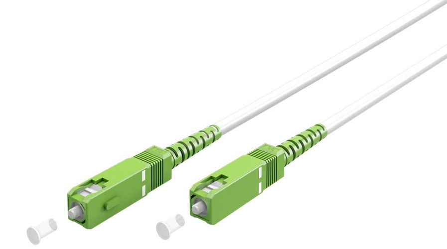 Otical fibre cable, Singlemode (OS2) SC-APC (8°) male > SC-APC (8°) male, 10m LSZH GOOBAY 59598 4040849595981