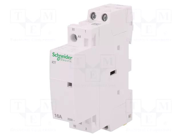 Contactor: 2-pole installation; 16A; 24VAC; NC + NO; IP20; ICT SCHNEIDER ELECTRIC A9C22115
