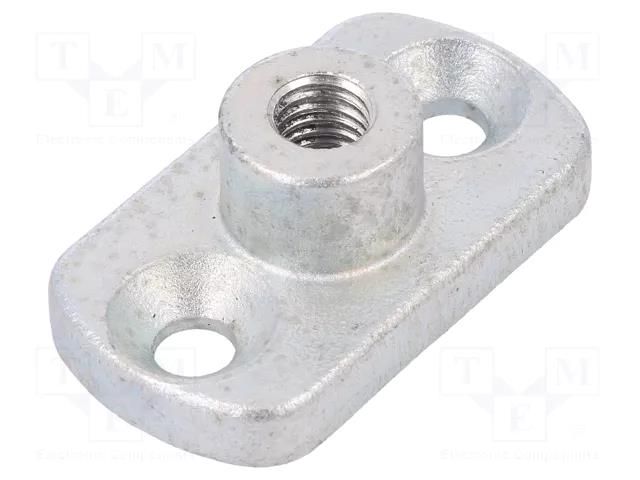 Threaded flange; W: 25mm; H: 16mm; L: 45mm; steel; zinc; Thread: M8 ELESA+GANTER GN3490-45-M8-16-ZB