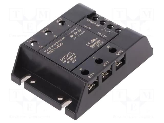 Relay: solid state; 50A; Uswitch: 48÷480VAC; 3-phase; -30÷80°C; SR3 AUTONICS SR3-4450