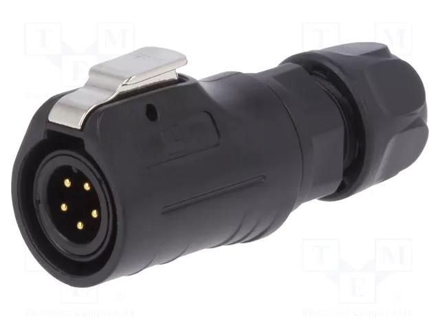 Connector: circular; plug; size 12; 02; male; PIN: 5; 125V; Quicklock LUTRONIC 0250-05
