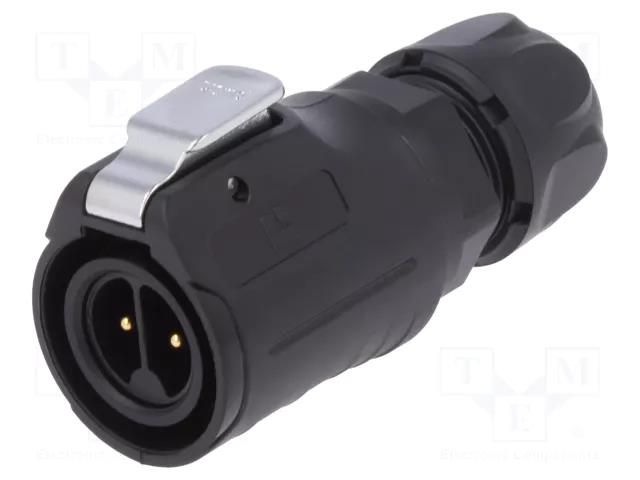 Connector: circular; plug; size 16; 02; male; PIN: 2; 400V; Quicklock LUTRONIC 0251-02
