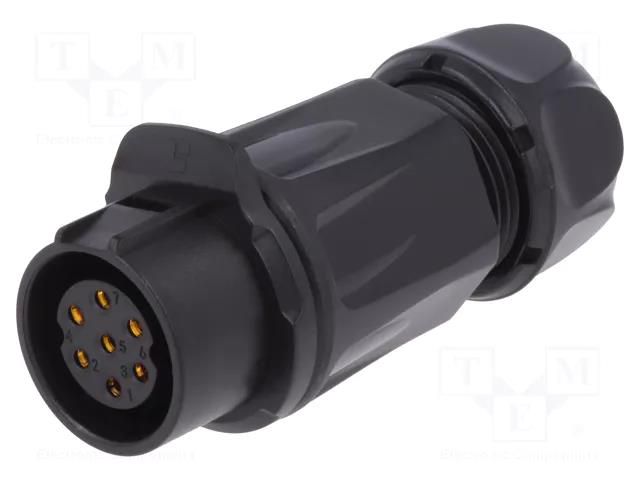 Connector: circular; plug; size 20; 02; female; PIN: 7; 500V; 12A LUTRONIC 0262-07