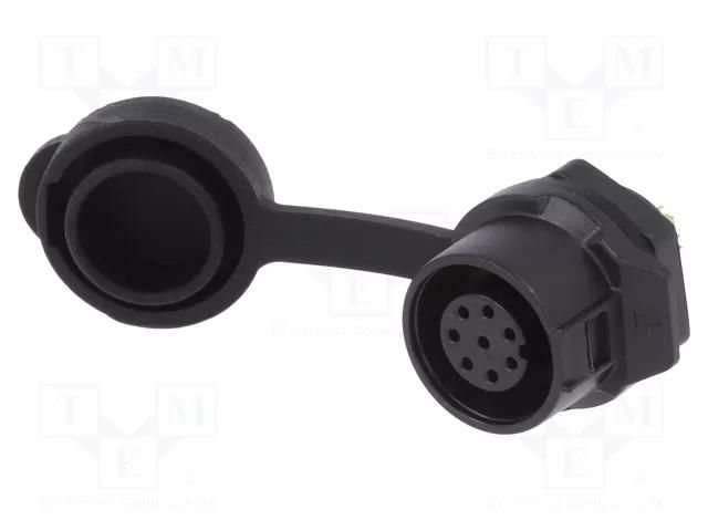 Connector: circular; socket; size 12; 02; female; PIN: 8; 125V; 3A LUTRONIC 0270-08