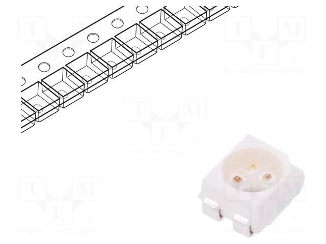 LED; orange/yellow-green; SMD; 3528,PLCC4; 2.2÷2.6VDC; 120°; 20mA BROADCOM (AVAGO) HSMF-A204-A00J1