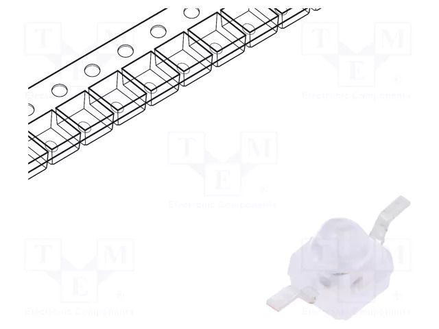 IR transmitter; Gull wing; 940nm; transparent; 40mW; 12°; SMD VISHAY VSMB2000X01