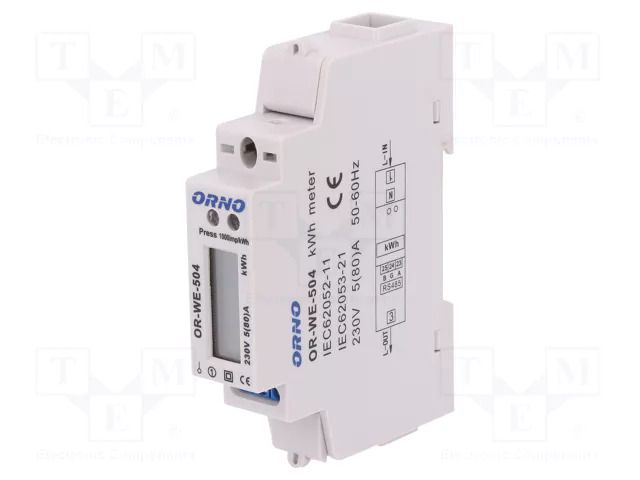 Controller; Modbus RTU; for DIN rail mounting; RS485 Modbus RTU ORNO OR-WE-504
