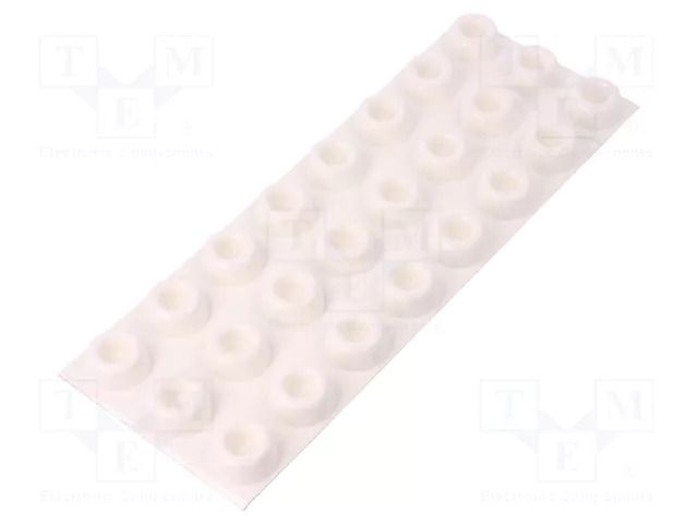 Self-adhesive foot; H: 10.2mm; white; polyurethane; Dim: Ø22.4mm 3M SJ5009/WH