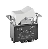 ROCKER SWITCH, DPST, 30A, 250V, WHITE SW3821