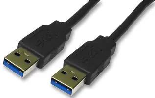 LEAD, USB3.0 A MALE-A MALE 0.5M BLACK PSG91609