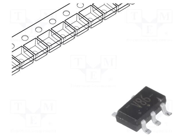 IC: digital; XOR; Ch: 1; IN: 2; CMOS,TTL; SMD; SC74A; Mini Logic; LVC NEXPERIA 74LVC1G86GV.125