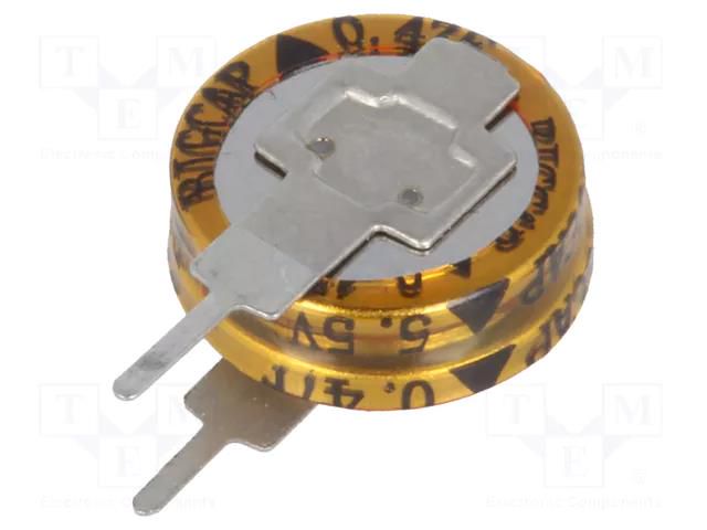 Supercapacitor; THT; 0.47F; 5.5VDC; ±20%; Ø11.5x12.5mm; -25÷70°C BIGCAP BCEV-5.5V-0.47F