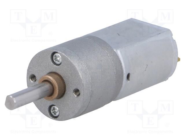 Motor: DC; with gearbox; 12VDC; 1.6A; Shaft: D spring; 180rpm; 78: 1 POLOLU POLOLU-3477
