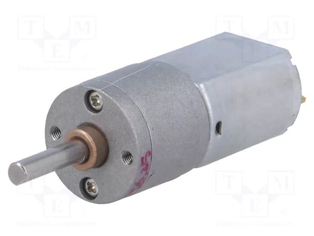 Motor: DC; with gearbox; 12VDC; 1.6A; Shaft: D spring; 90rpm; 156: 1 POLOLU POLOLU-3492