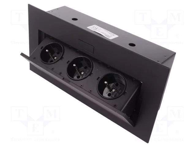 Plug socket strip: furniture; furniture socket; IP20; 16A; 2500W ORNO OR-AE-1371/B