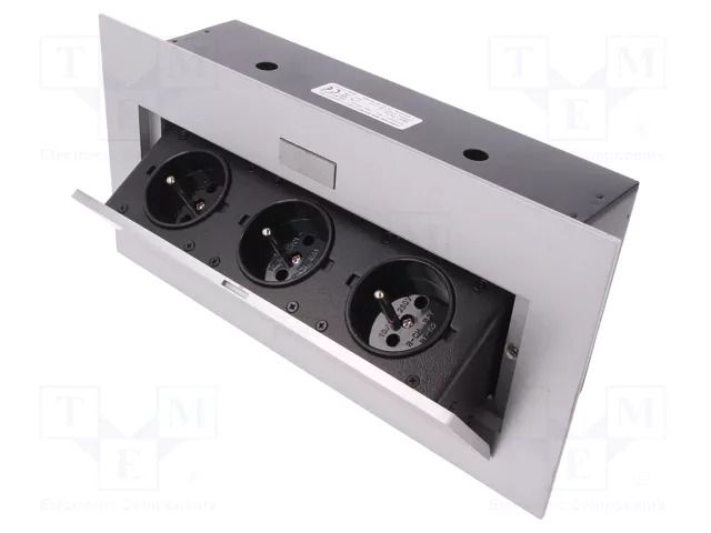 Plug socket strip: furniture; furniture socket; IP20; 16A; 2500W ORNO OR-AE-1371/G