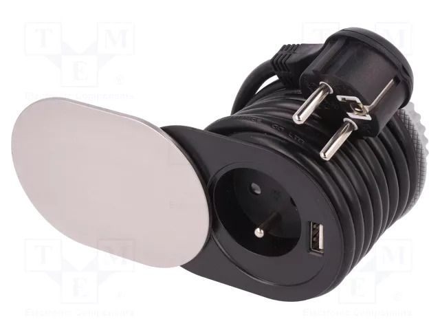 Plug socket strip: furniture; furniture socket; IP20; 16A; 3680W ORNO OR-AE-13124