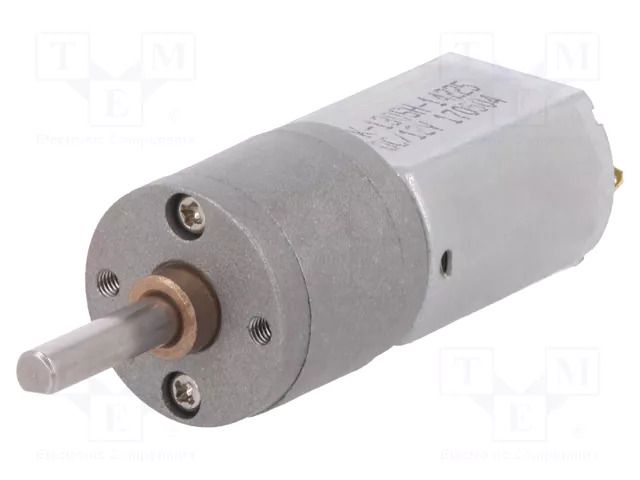Motor: DC; with gearbox; 12VDC; 1.6A; Shaft: D spring; 90rpm; 156: 1 POLOLU POLOLU-3480
