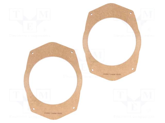 Spacer ring; MDF; 165mm; Chrysler; impregnated,varnished; 2pcs. 4CARMEDIA MDF-D.97