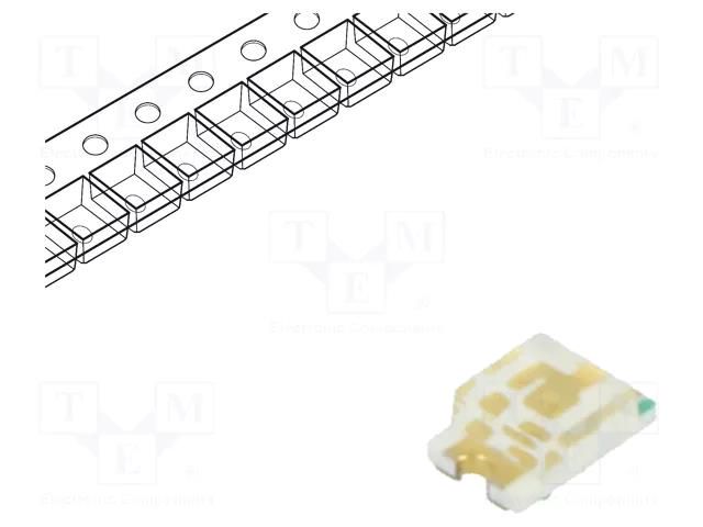 LED; blue; SMD; 0805; 90÷200mcd; 2.8÷3.5VDC; 2x1.25x0.7mm; 140° REFOND RF-BNB170TS-CE