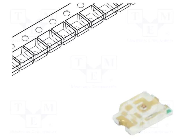 LED; orange; SMD; 0805; 120÷260mcd; 1.8÷2.4VDC; 2x1.25x0.7mm; 140° REFOND RF-OUB170TS-CE