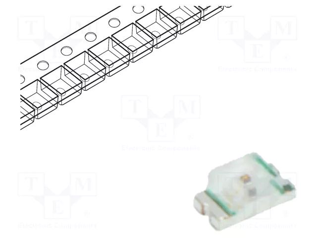 LED; orange; SMD; 0603; 70÷260mcd; 1.8÷2.4VDC; 1.6x0.8x0.7mm; 140° REFOND RF-OUB190TS-CA
