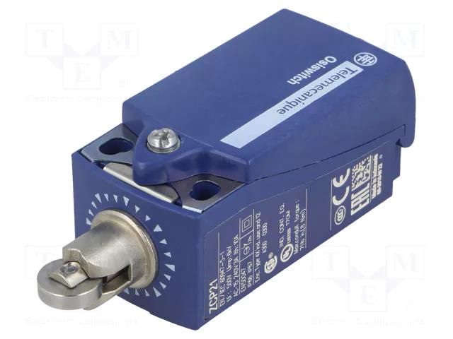 Limit switch; metal roller Ø11,6mm; NO + NC; 10A; max.240VAC TELEMECANIQUE SENSORS XCKP2102P16